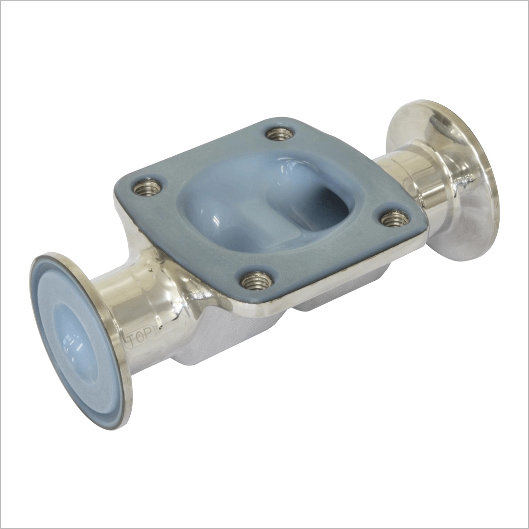 Corrosion resistant valves of clamp connections/flange connections